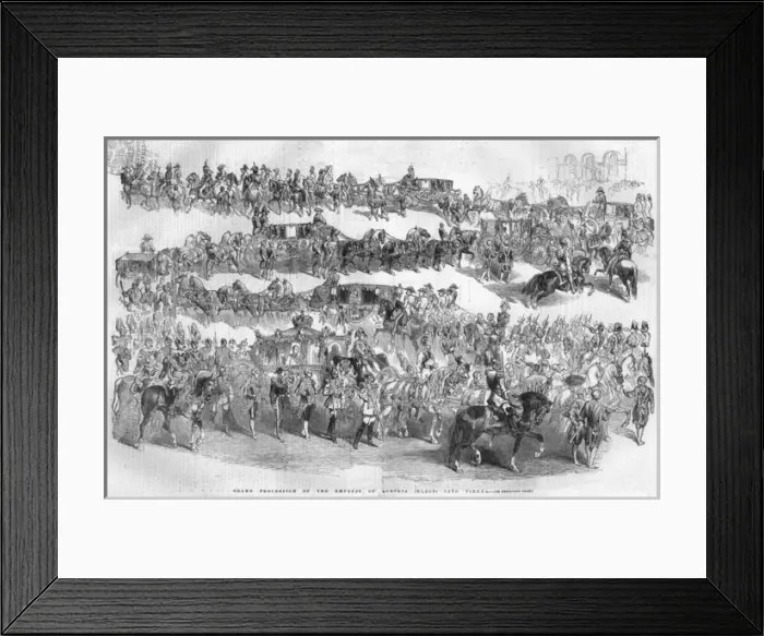 Framed Print : Wedding procession of Empress Elisabeth of Austria Framed Print : Wedding procession of Empress Elisabeth of Austria