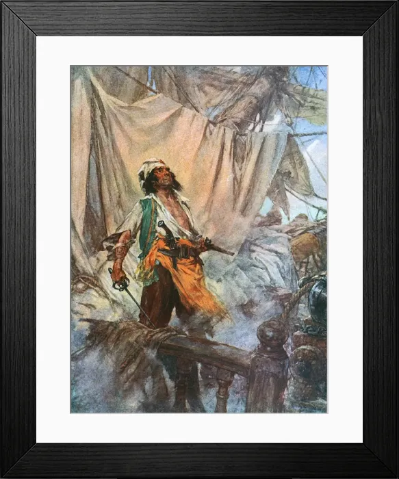 Framed Print : Game to the Last - pirate on a ship Framed Print : Game to the Last - pirate on a ship