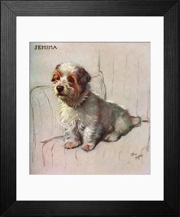 Framed Print : Jemima! Drawn by Cecil Aldin Framed Print : Jemima! Drawn by Cecil Aldin