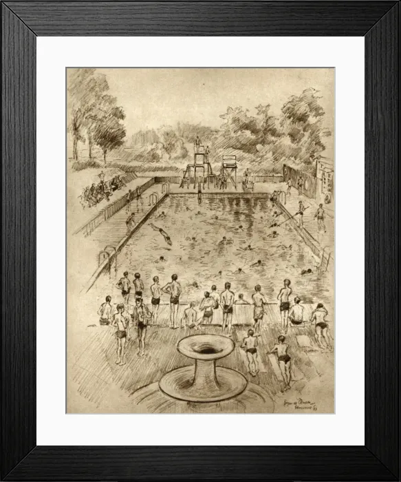 Framed Print : Bromsgrove School, Worcestershire, swimming