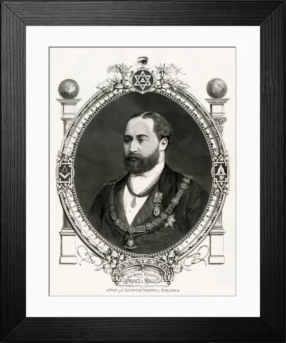 Framed Print : Prince of Wales - acceptance to the Masons 1875 Framed Print : Prince of Wales - acceptance to the Masons 1875