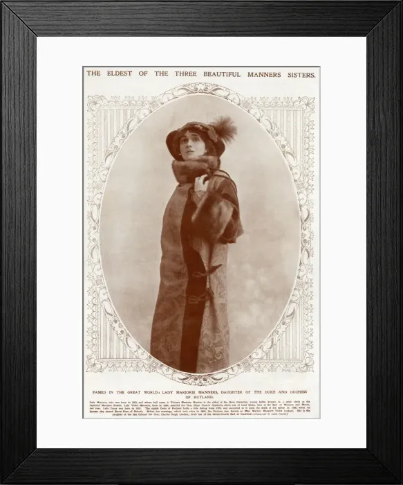 Framed Print : Lady Marjorie Manners Framed Print : Lady Marjorie Manners