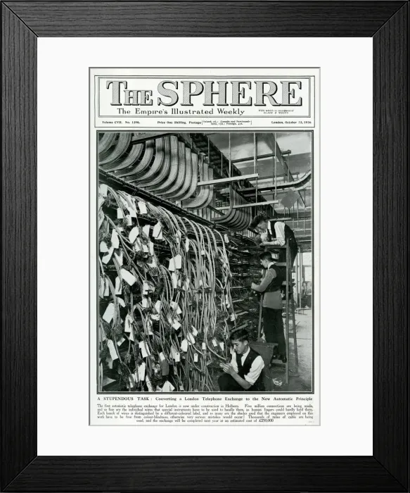Framed Print : Converting a London telephone exchange Framed Print : Converting a London telephone exchange