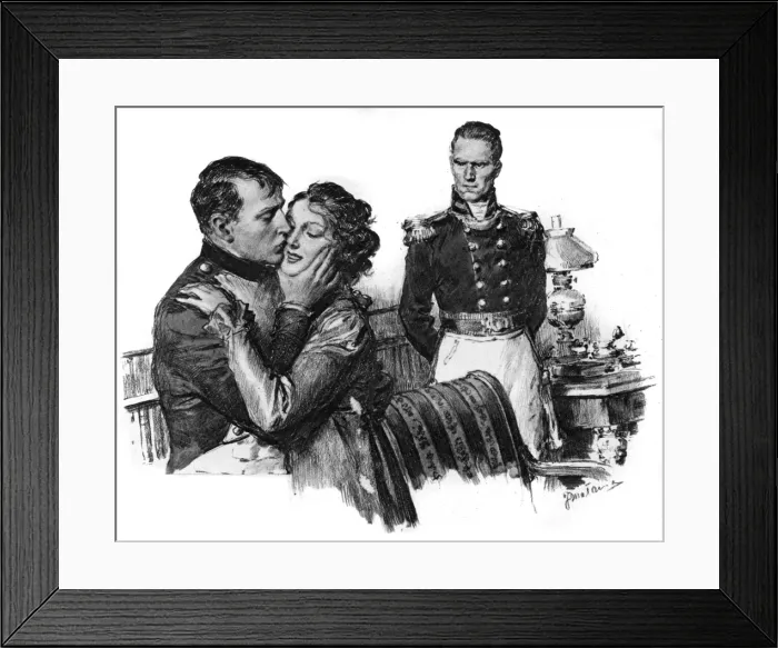 Framed Print : Princess Caraboo and Napoleon by Fortunino Matania Framed Print : Princess Caraboo and Napoleon by Fortunino Matania