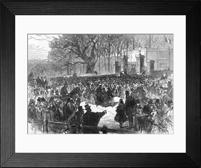 Framed Print : Emperor Napoleon lying in state: crowds at Chislehurst Framed Print : Emperor Napoleon lying in state: crowds at Chislehurst