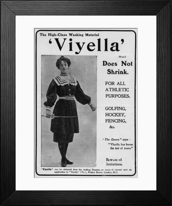 Framed Print : Viyella clothing for all athletic purposes Framed Print : Viyella clothing for all athletic purposes