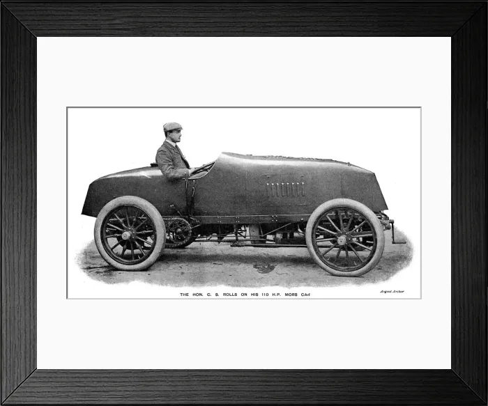 Framed Print : The Hon C. S. Rolls in his 110 H. P. Mors car Framed Print : The Hon C. S. Rolls in his 110 H. P. Mors car