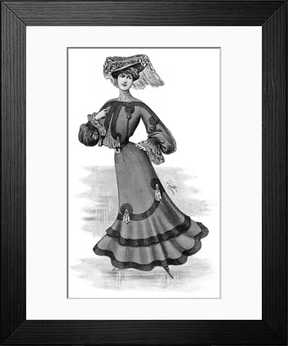 Framed Print : A skating costume, 1903 Framed Print : A skating costume, 1903