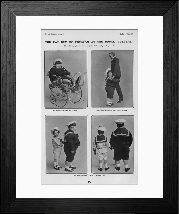 Framed Print : The Fat Boy of Peckham Framed Print : The Fat Boy of Peckham