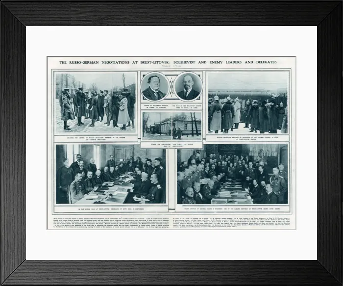 Framed Print : Russo-German Negotiations at Brest-Litovsk 1918 Framed Print : Russo-German Negotiations at Brest-Litovsk 1918
