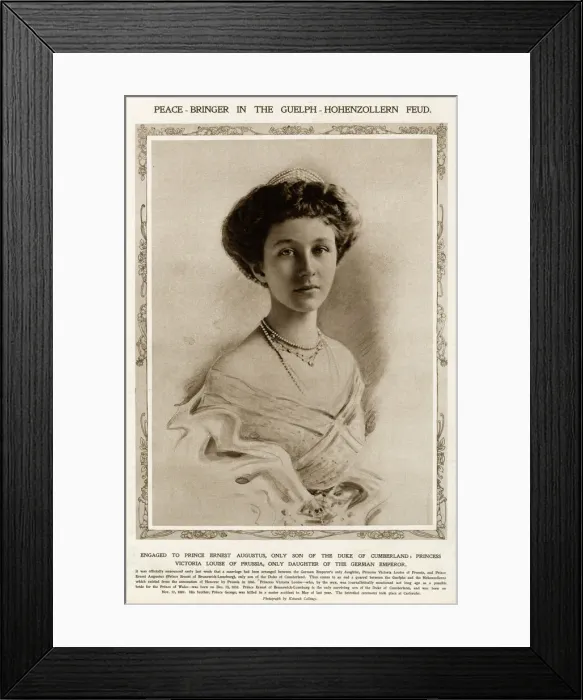 Framed Print : Princess Victoria Louise of Prussia engagement 1913 Framed Print : Princess Victoria Louise of Prussia engagement 1913