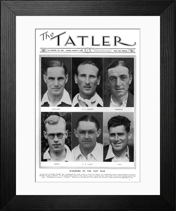 Framed Print : Tatler cover - Victorious England cricketers