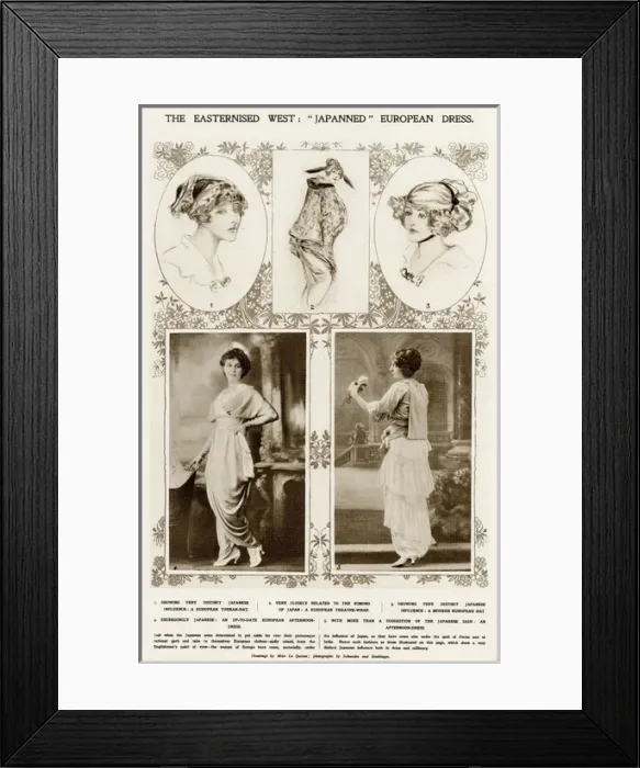 Framed Print : Japanese influene in womens clothing 1913 Framed Print : Japanese influene in womens clothing 1913