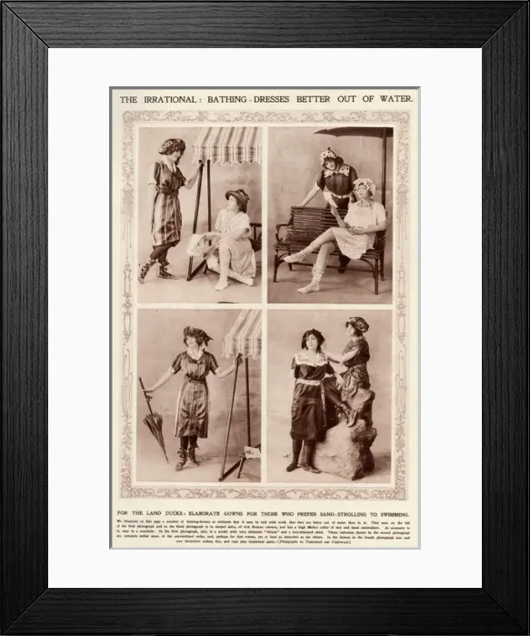 Framed Print : Bathing dresses 1913