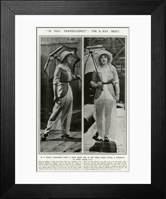 Framed Print : Translucent x-ray skirt 1913 Framed Print : Translucent x-ray skirt 1913