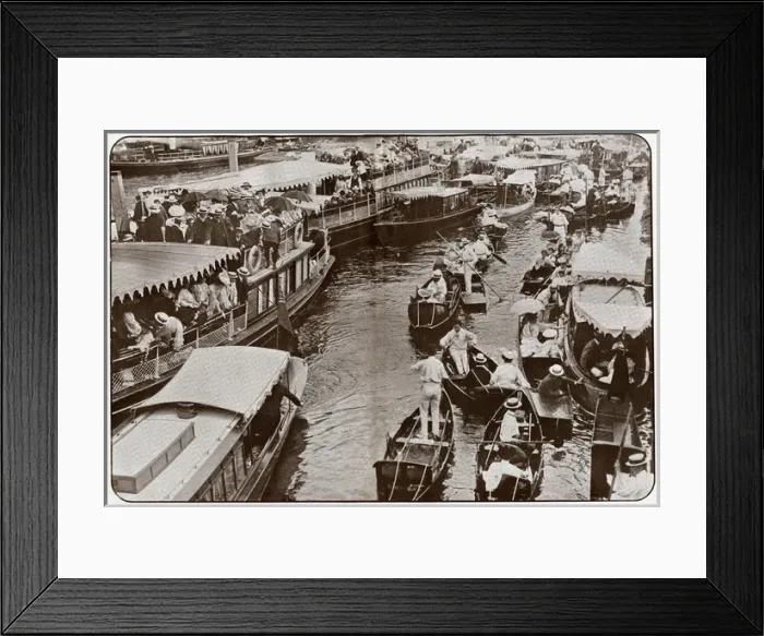 Framed Print : Boulters lock, Berkshire 1906 Framed Print : Boulters lock, Berkshire 1906