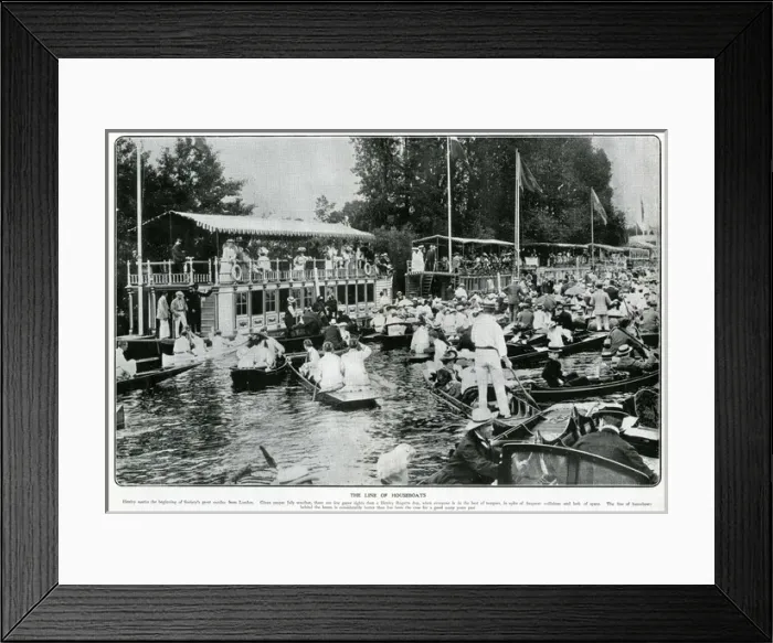 Framed Print : Crowded river during the Henley Regatta 1906