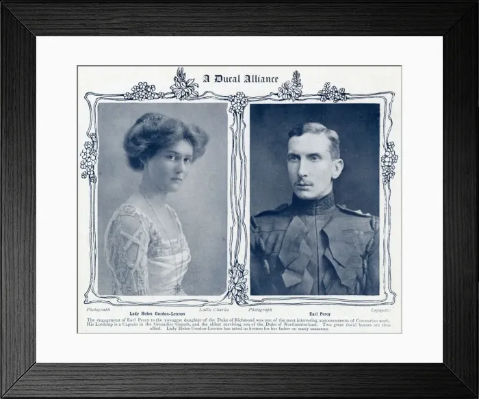 Framed Print : Lady Helen Gordon-Lennox & Earl Alan Percy engagement 1911 Framed Print : Lady Helen Gordon-Lennox & Earl Alan Percy engagement 1911