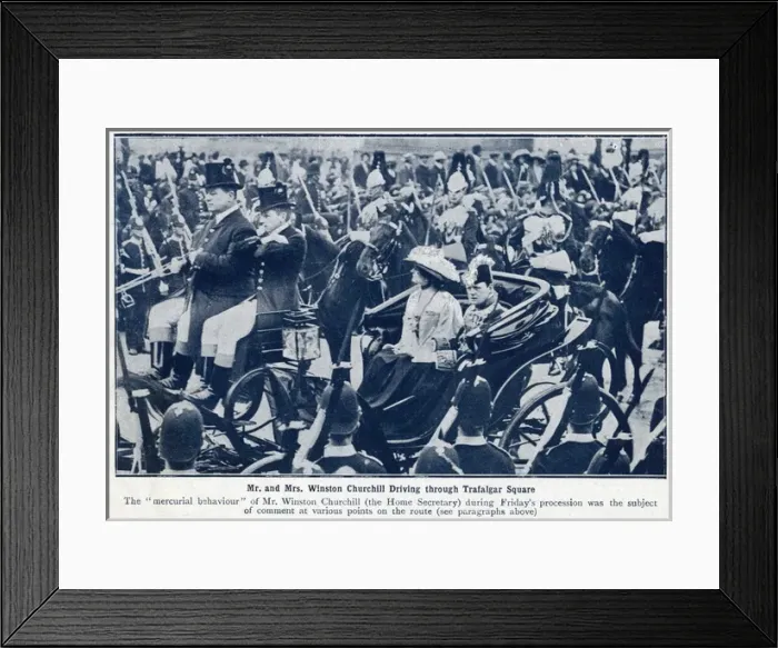 Framed Print : Winston Churchill on Coronation Day 1911