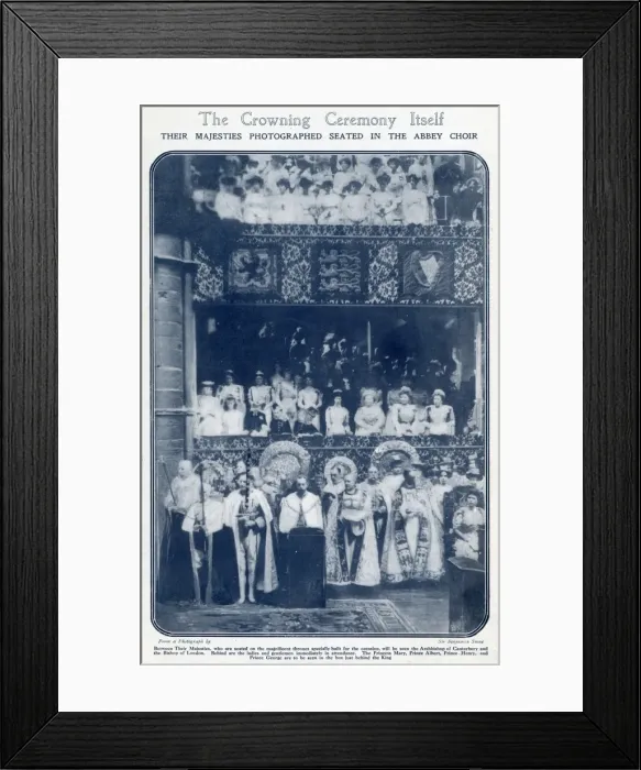 Framed Print : Coronation of King George V, crowning ceremony 1911 Framed Print : Coronation of King George V, crowning ceremony 1911