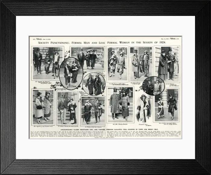 Framed Print : Society during the 1924 London Season