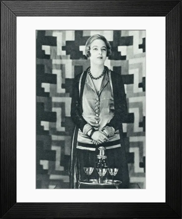 Framed Print : Elizabeth Ponsonby with cocktail shaker and glasses Framed Print : Elizabeth Ponsonby with cocktail shaker and glasses