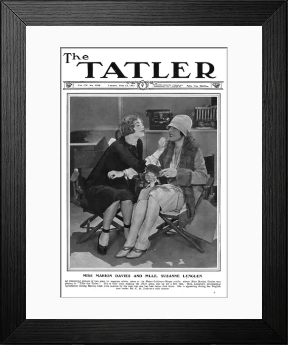 Framed Print : Tatler cover - Marion Davies & Suzanne Lenglen Framed Print : Tatler cover - Marion Davies & Suzanne Lenglen