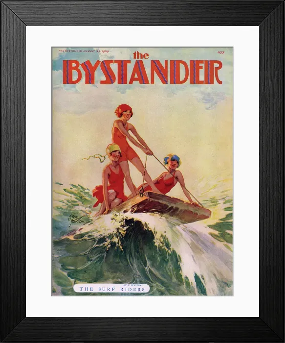 Framed Print : The Bystander - Surf riders front cover Framed Print : The Bystander - Surf riders front cover