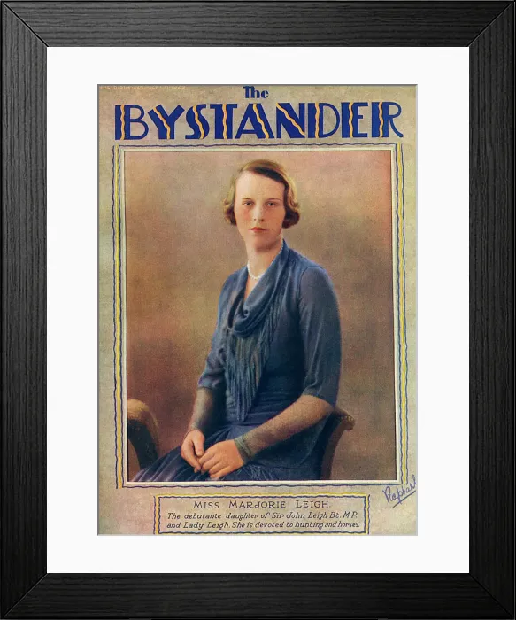 Framed Print : Bystander front cover featuring Miss Marjorie Leigh Framed Print : Bystander front cover featuring Miss Marjorie Leigh