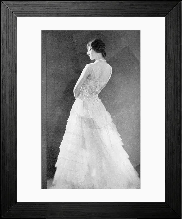 Framed Print : Norman Hartnell tulle gown