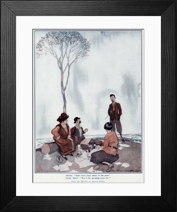 Framed Print : Picnic by Arthur Watts Framed Print : Picnic by Arthur Watts