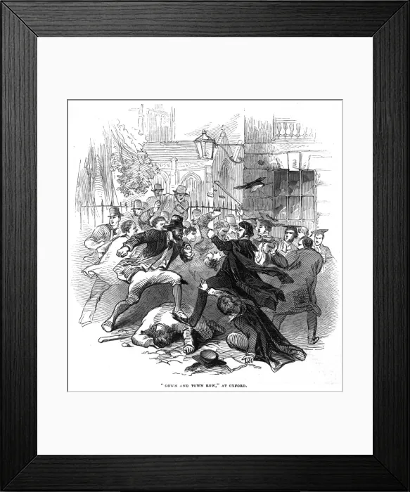 Framed Print : Gown and Town row at Oxford Framed Print : Gown and Town row at Oxford