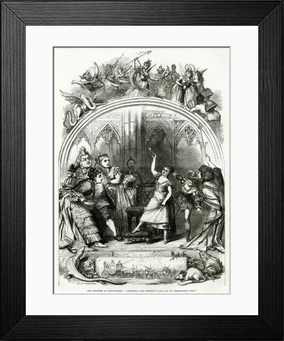Framed Print : Pantomime at Covent Garden: Cinderella 1876 Framed Print : Pantomime at Covent Garden: Cinderella 1876