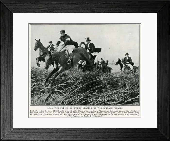 Framed Print : Raymond de Trafford riding with Prince of Wales Framed Print : Raymond de Trafford riding with Prince of Wales