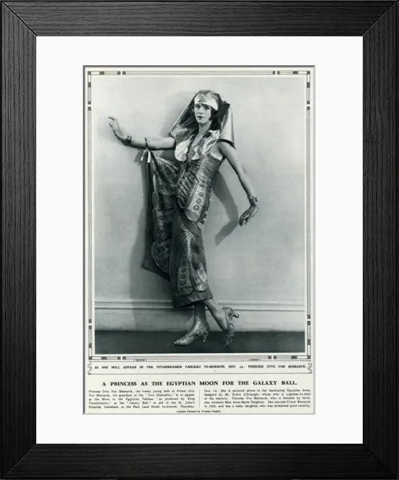 Framed Print : Princess Otto von Bismarck in Egyptian fancy dress