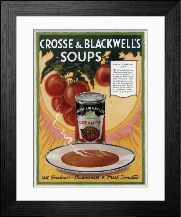 Framed Print : Crosse and Blackwells soups advertisement Framed Print : Crosse and Blackwells soups advertisement