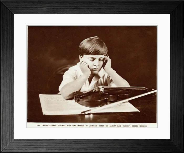 Framed Print : Yehudi Menuhin aged 12 Framed Print : Yehudi Menuhin aged 12