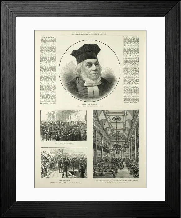 Framed Print : Late Rev. Dr Adler, Chief Rabbi