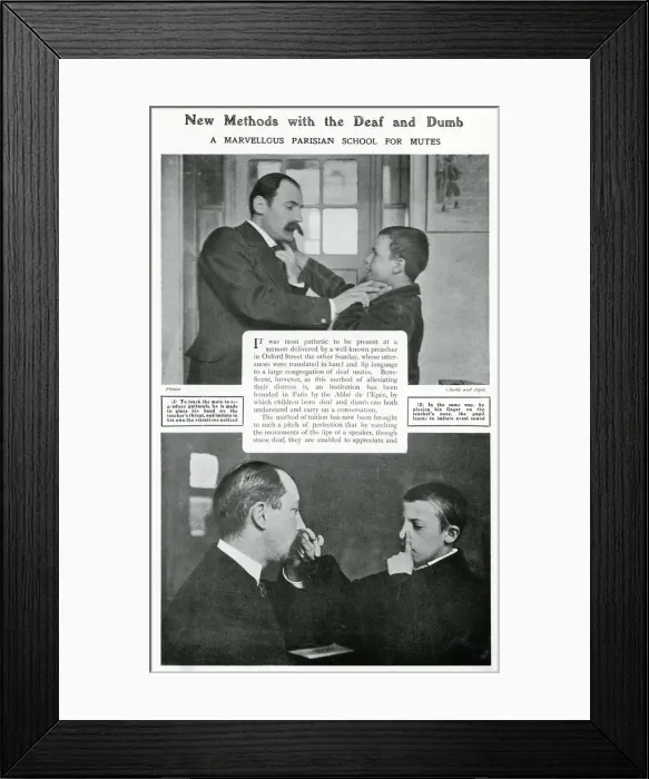 Framed Print : New methods with the deaf and dumb 1906 Framed Print : New methods with the deaf and dumb 1906