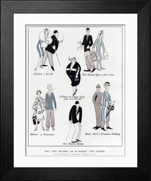 Framed Print : Diet and Dieters by Joyce Dennys