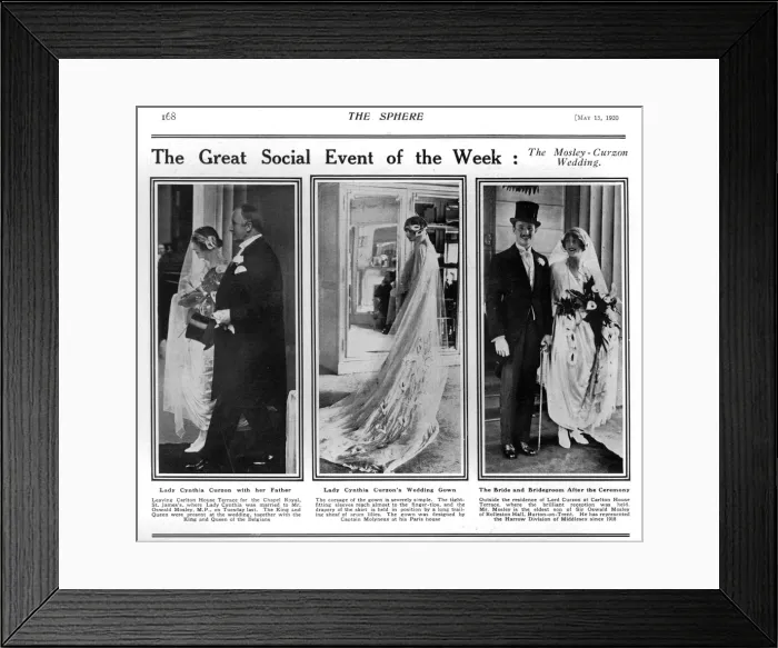 Framed Print : Wedding of Oswald Mosley and Cynthia Curzon Framed Print : Wedding of Oswald Mosley and Cynthia Curzon