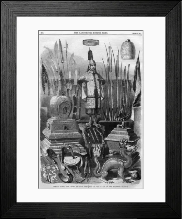 Framed Print : French spoils from China exhibited at Tuileries, 1861