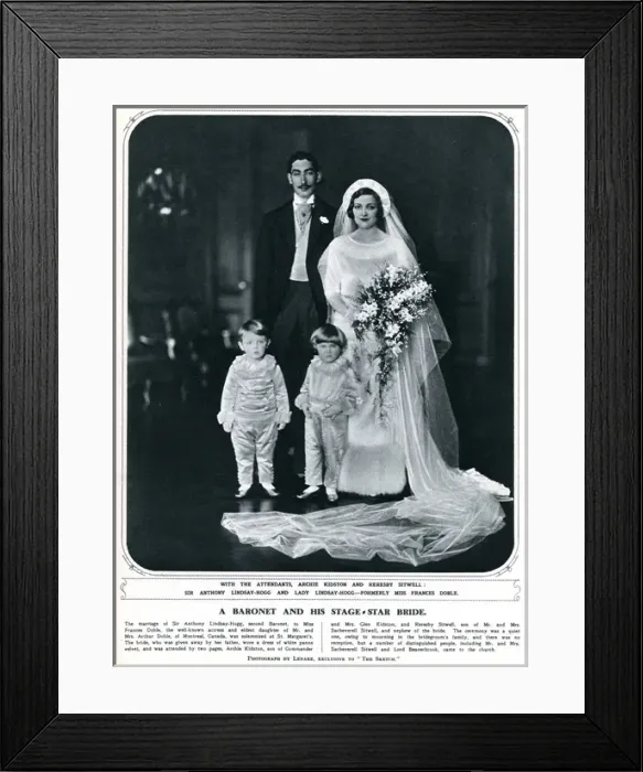Framed Print : Wedding of Anthony Lindsay-Hogg and Frances Doble Framed Print : Wedding of Anthony Lindsay-Hogg and Frances Doble
