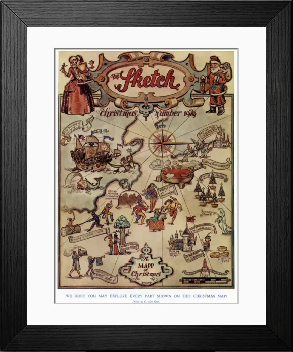 Framed Print : Front cover of The Sketch Christmas Number 1929