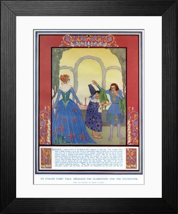 Framed Print : An Italian Fairy Tale - Deodato the Florentine & Enchanter Framed Print : An Italian Fairy Tale - Deodato the Florentine & Enchanter