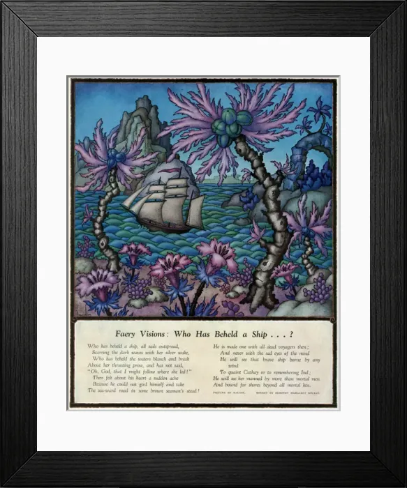 Framed Print : Faery Visions - Who Has Beheld a Ship Framed Print : Faery Visions - Who Has Beheld a Ship