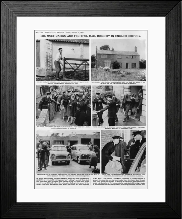 Framed Print : The Great Train Robbery: aftermath & reportage, 1963 Framed Print : The Great Train Robbery: aftermath & reportage, 1963