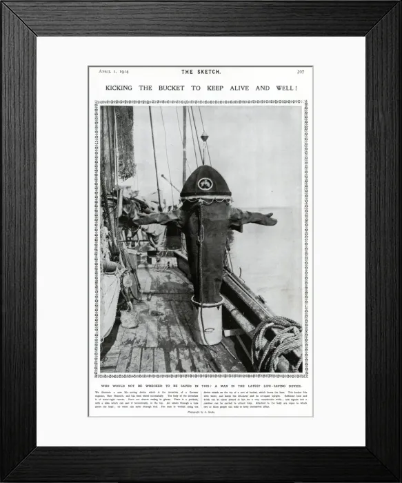 Framed Print : Kicking the bucket to keep alive and well! 1914 Framed Print : Kicking the bucket to keep alive and well! 1914