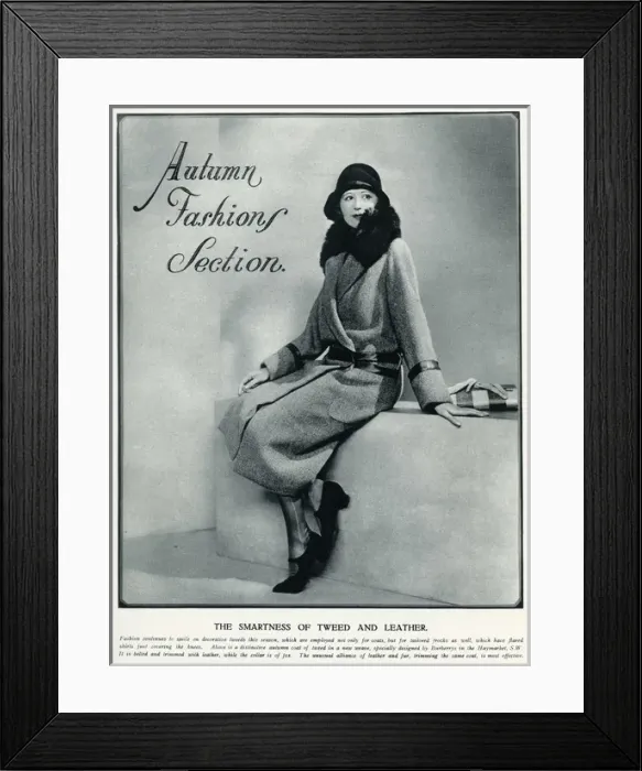 Framed Print : Autumn fashion for coats 1929 Framed Print : Autumn fashion for coats 1929
