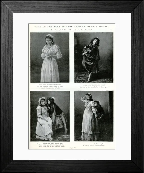Framed Print : Actors performing in The Land of Hearts Desire